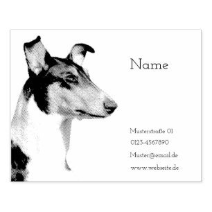 Smooth Coated Collie rubber stamp
