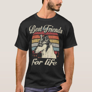 Smooth Collie Best Friends For Life  Vintage Retro T-Shirt