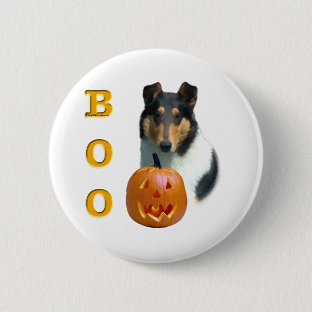 Smooth Collie Boo  - Button (Front)