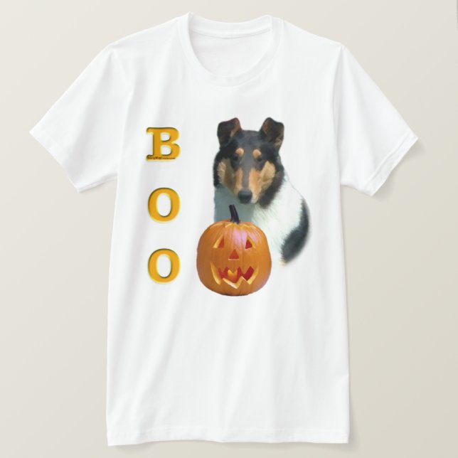 Smooth Collie Boo  T-Shirt (Design Front)