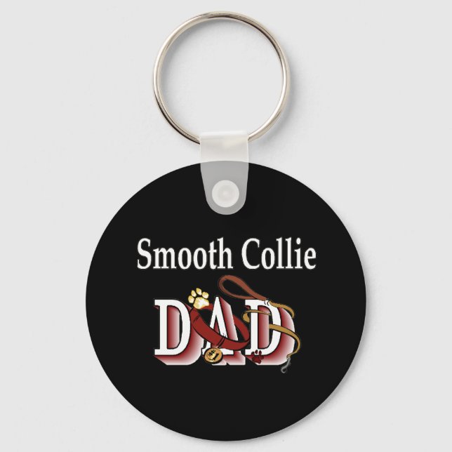 smooth collie dad Keychain (Front)