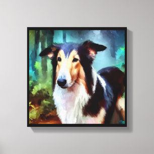 Smooth Collie Dog Canvas Print