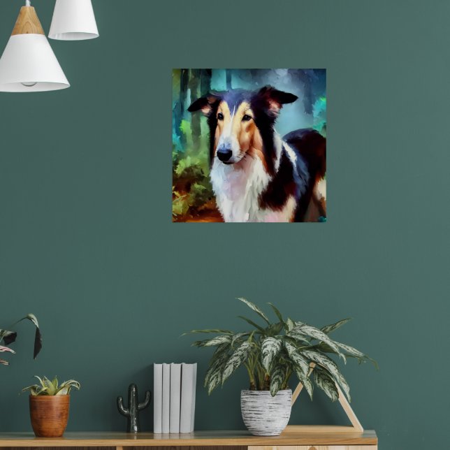 Smooth Collie Dog Poster (Living Room 1)