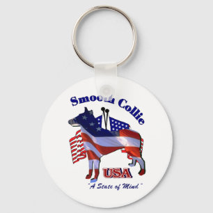 Smooth Collie Gifts Key Ring