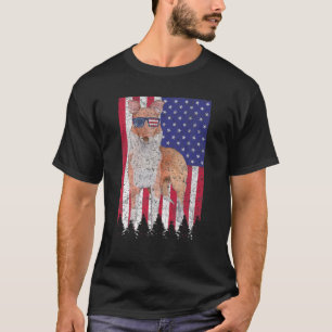 Smooth Collie Patriotic Dog USA Pride American Fla T-Shirt
