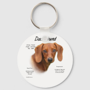 Smooth Dachshund Meet the Breed Keychain