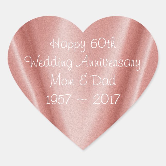 Smooth elegant coral silk texture. Anniversary. Heart Sticker (Front)