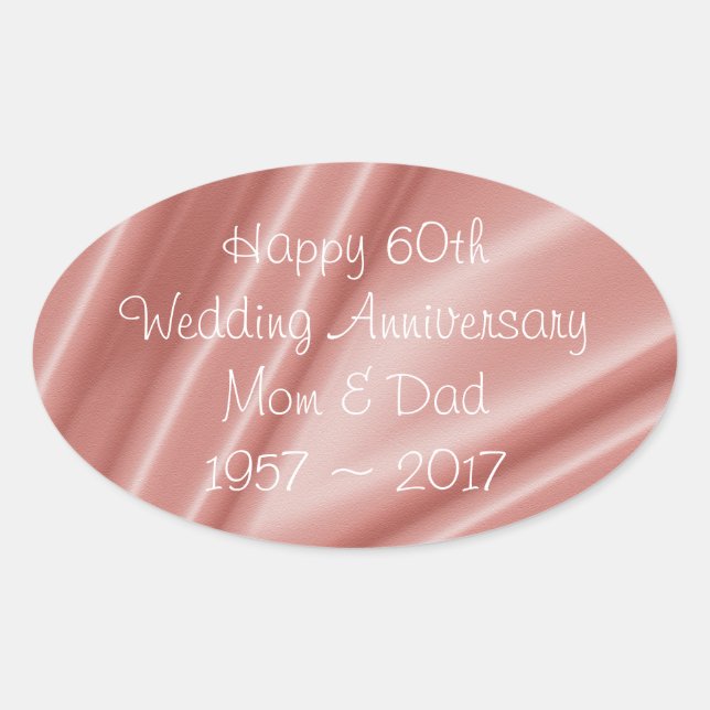 Smooth elegant coral silk texture. Anniversary. Oval Sticker (Front)