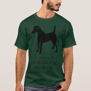 Smooth Fo Terrier Dog Black Silhouette T-Shirt