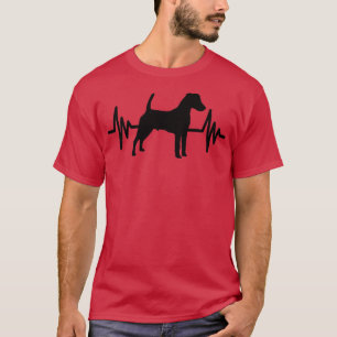 Smooth Fo Terrier Dog Heartbeat Black Premium  T-Shirt
