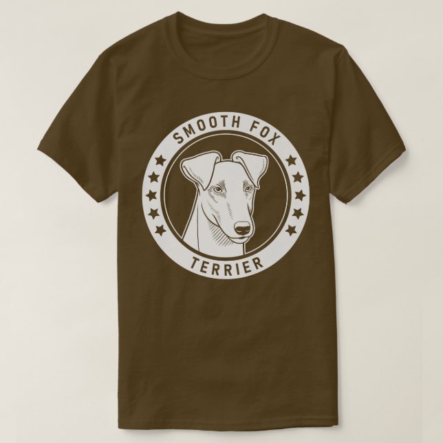 Smooth Fo Terrier Dog Portrait T-Shirt (Design Front)