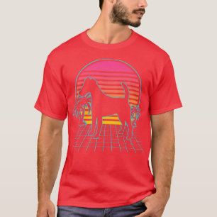 Smooth Fo Terrier Dog Vintage 80s Vaporwave Aesthe T-Shirt