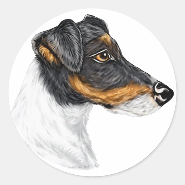 Smooth Fox Terrier Classic Round Sticker (Front)