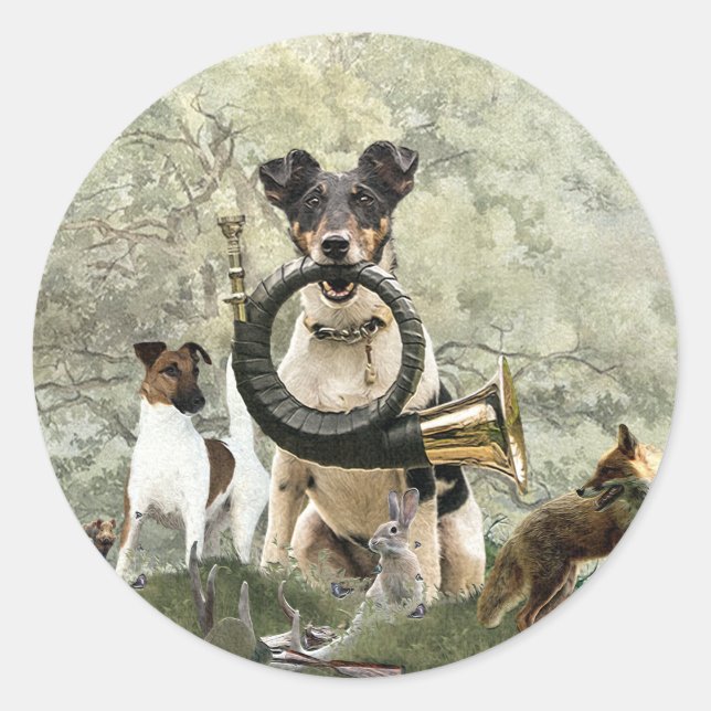 Smooth Fox Terrier    Classic Round Sticker (Front)