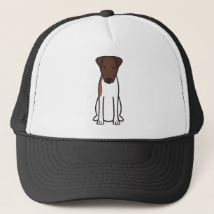 Smooth Fox Terrier Dog Cartoon Trucker Hat