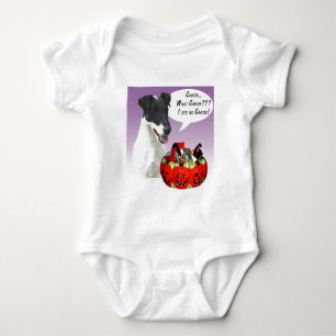 Smooth Fox Terrier Halloween Candy Baby Bodysuit
