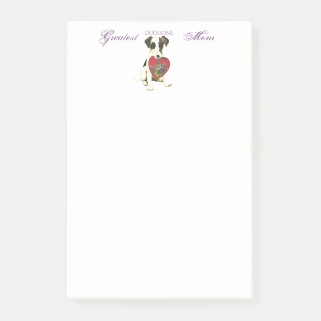 Smooth Fox Terrier Heart Mum Post-it Notes (Front)