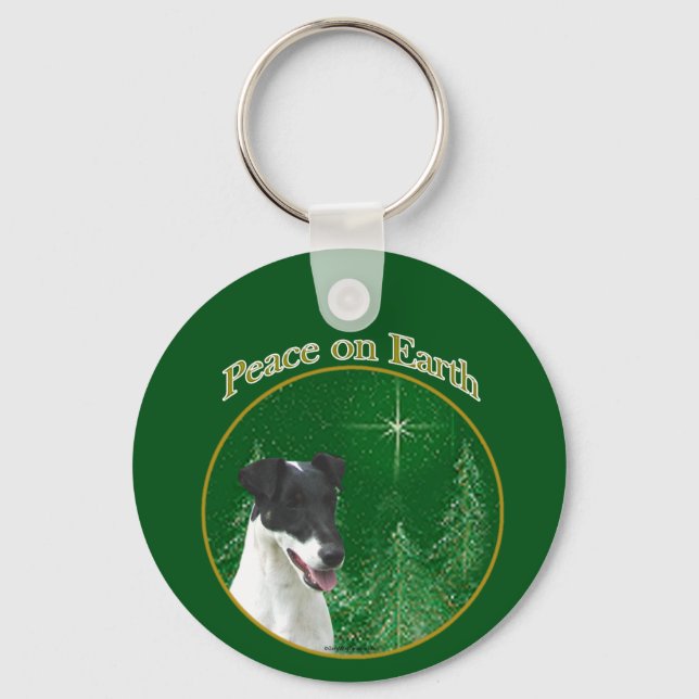 Smooth Fox Terrier Peace Key Ring (Front)