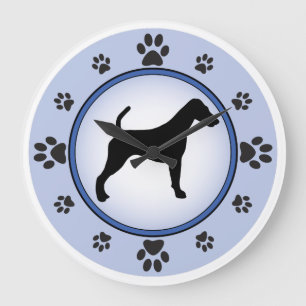 Smooth Fox Terrier Sihouette Large Clock