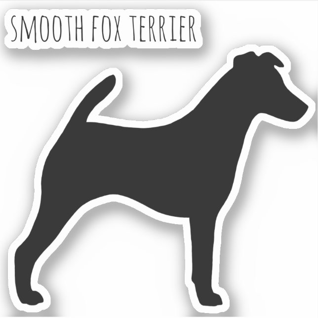 Smooth Fox Terrier Silhouette Dog Breed Sticker (Front)
