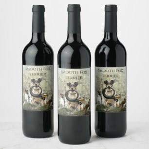 Smooth Fox Terrier Wine Label