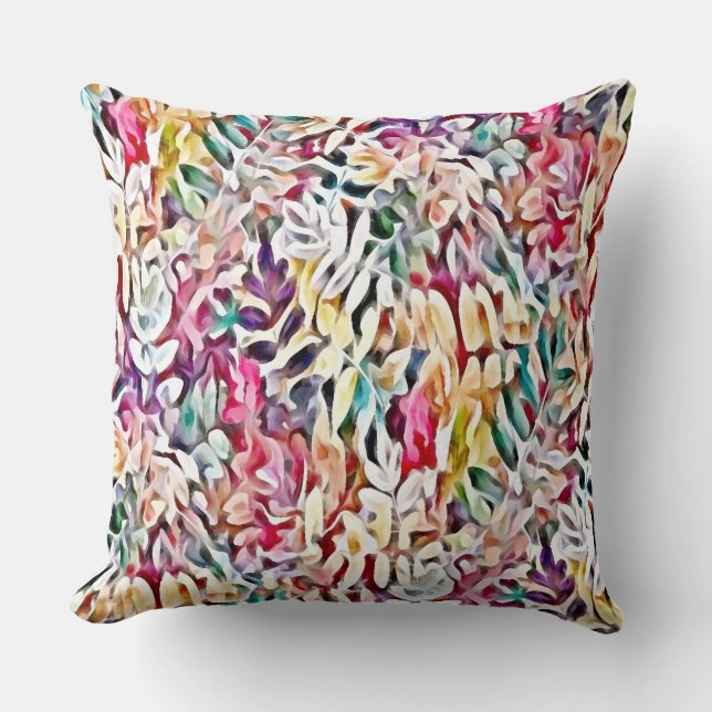 Smooth Glassy Leaves Cushion (Front)