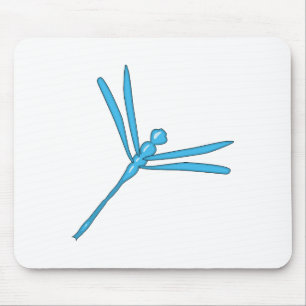 Smooth Light Blue Dragonfly Mouse Pad