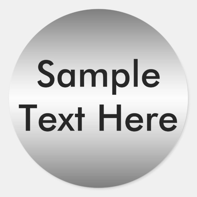 Smooth Metal Look Plate Sticker (Front)