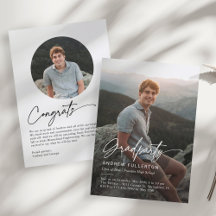 Smooth Note Graduation Party Invitation