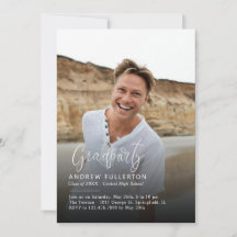 Smooth Note Graduation Party Invitation