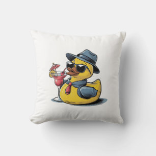 Smooth Operator Rubber Duck Cocktail Pillow