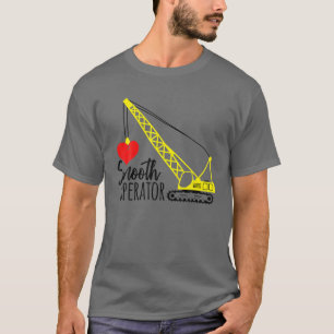 Smooth Operator Tractor Construction Heart Bulldoz T-Shirt