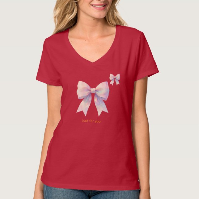Smooth Rainbow Dream Bow T-Shirt (Front)