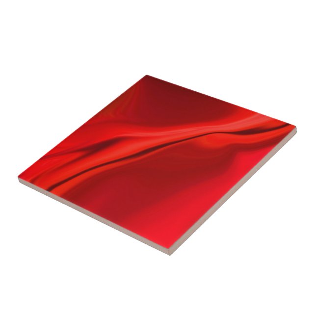 Smooth Red Design Tile (Side)