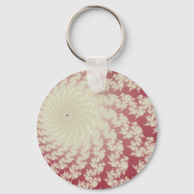 Smooth Red Whirlpool Keychain (Front)