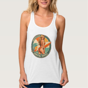 Smooth Ride Coastal Supply   Surf Pin-up Graphic Singlet