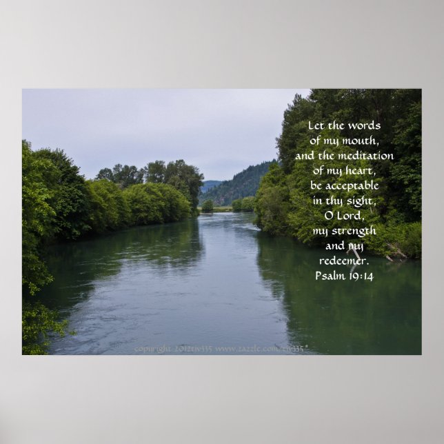 Smooth River Print w/Scripture Verse (Front)