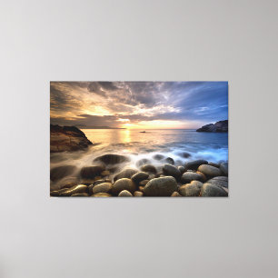Smooth River Rocks Canvas Print