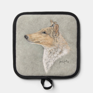 Smooth Sable Collie Art Pot Holder
