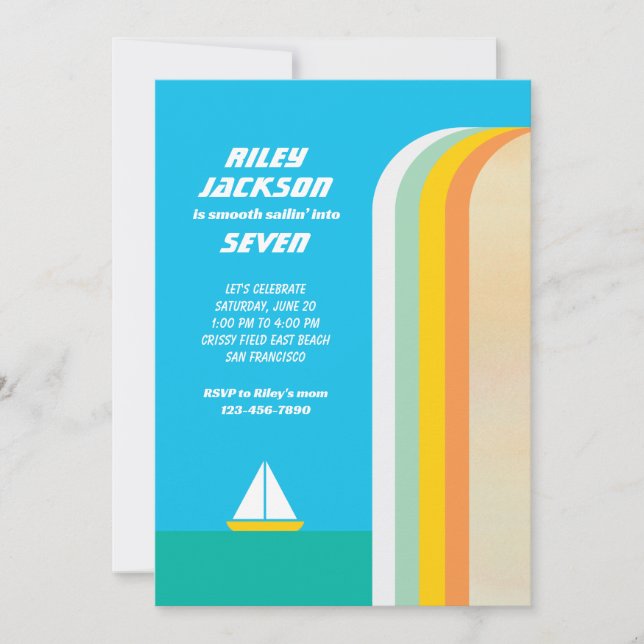 Smooth Sailin Party Invite (Front)