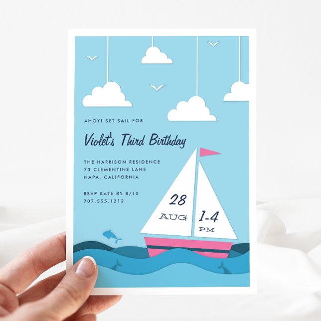 Smooth Sailing | Kids Birthday Party Invitation (Creator Uploaded)