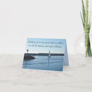 Smooth Sailing Personalised Message Card