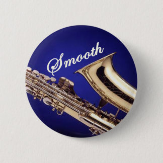Smooth Saxophone 6 Cm Round Badge