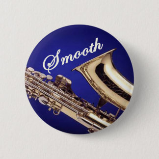 Smooth Saxophone 6 Cm Round Badge