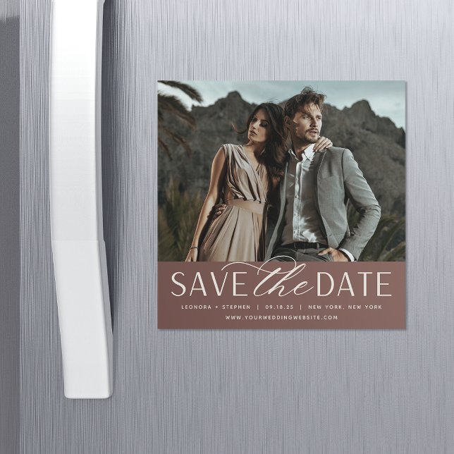 Smooth Script | Photo Save the Date Magnet (Creator Uploaded)