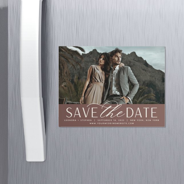 Smooth Script | Photo Save the Date Magnet (Creator Uploaded)