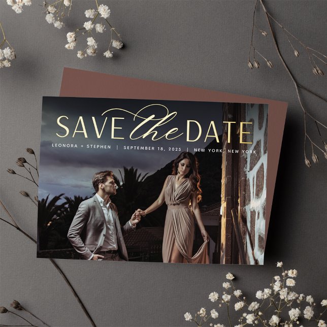 Smooth Script | Single Photo Wedding Save the Date (Creator Uploaded)