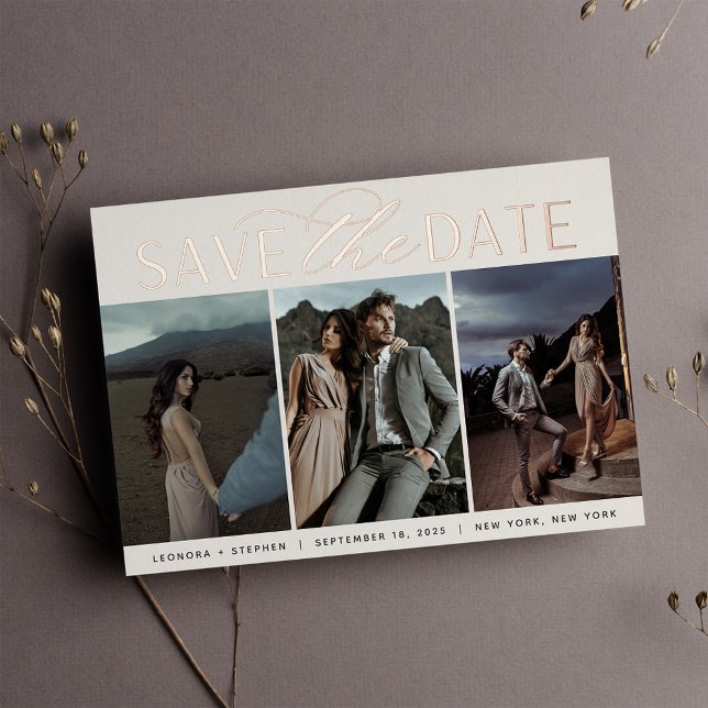 Smooth Script | Three Photo Save the Date (Creator Uploaded)