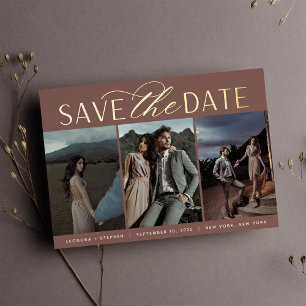 Smooth Script   Three Photo Save the Date