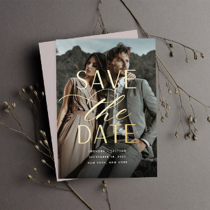 Smooth Script   Vertical Photo Save the Date